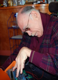 Man with CP using augmentative speech