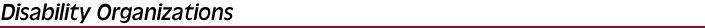 Disability Organizations title